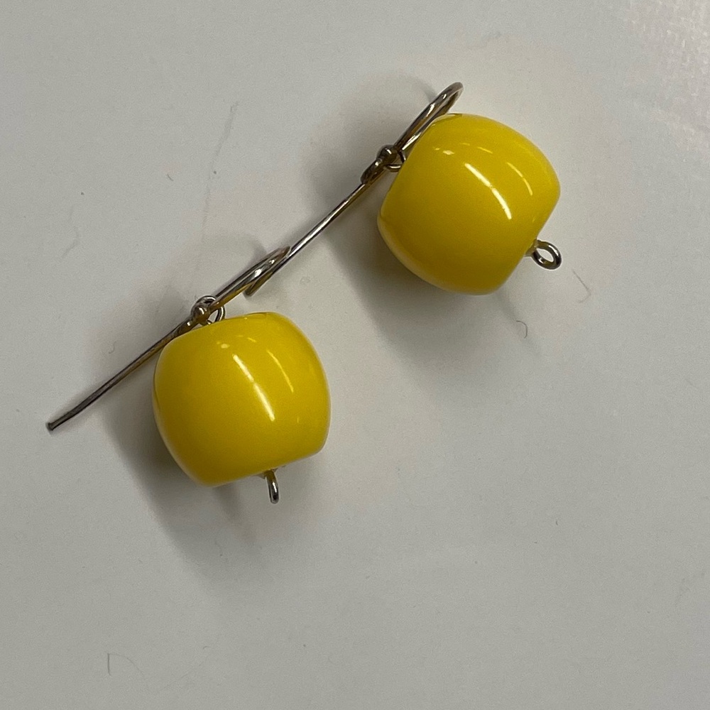 Happy yellow bauble earrings